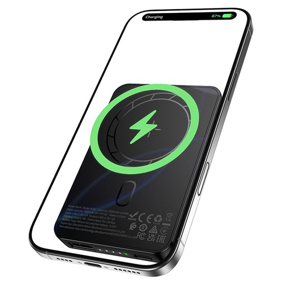 Повербанк Borofone Dawn BJ82 5000 mAh Black, изображение 5