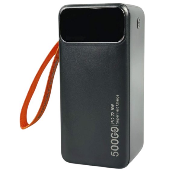 Повербанк WUW TUGII Y500 50000 mAh PD22.5W+QC3.0 Black, изображение 2