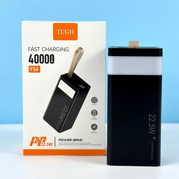 Повербанк WUW TUGII Y54 40000 mAh PD22.5W Black, изображение 9
