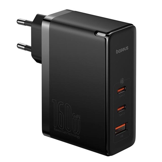 Зарядное устройство Baseus GaN5 Pro Digital Fast Charger 2C+U, 160W/3A, PD3.1/QC (With C to C 240W cable) Black (P10110825113-00), изображение 3