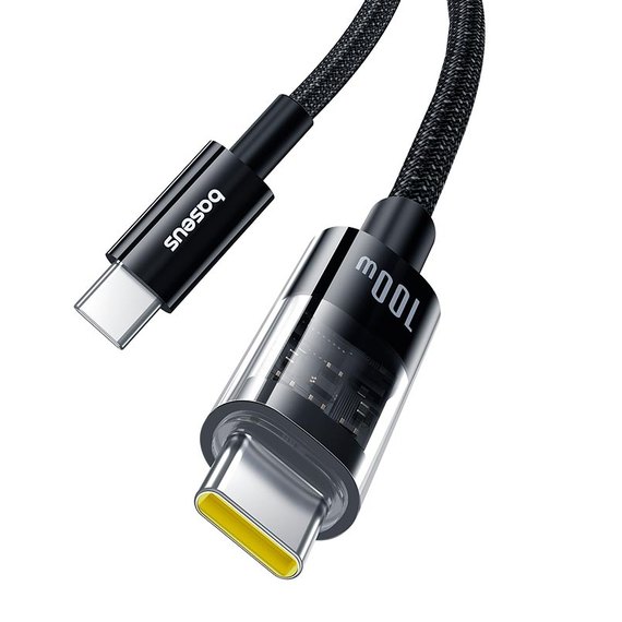 Кабель Baseus Gem Fast-Charging Data Cable USB-C to USB-C 100W, 1m Black (P10373000111-00), изображение 2