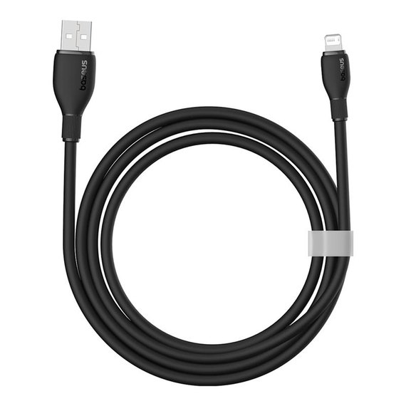 Кабель Baseus Lightning Pudding Series Fast Charging Cable 2.4A, 2m Black (P10355700111-01), изображение 2