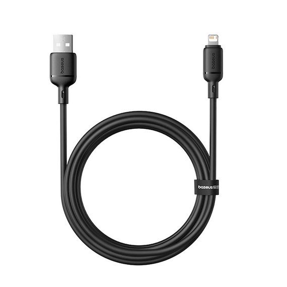 Кабель Baseus Lightning Silky Series Fast Charging Cable 2.4A, 2m Black (P10377702113-01)