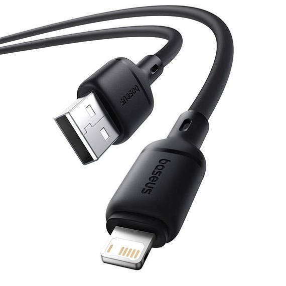 Кабель Baseus Lightning Silky Series Fast Charging Cable 2.4A, 2m Black (P10377702113-01), изображение 2