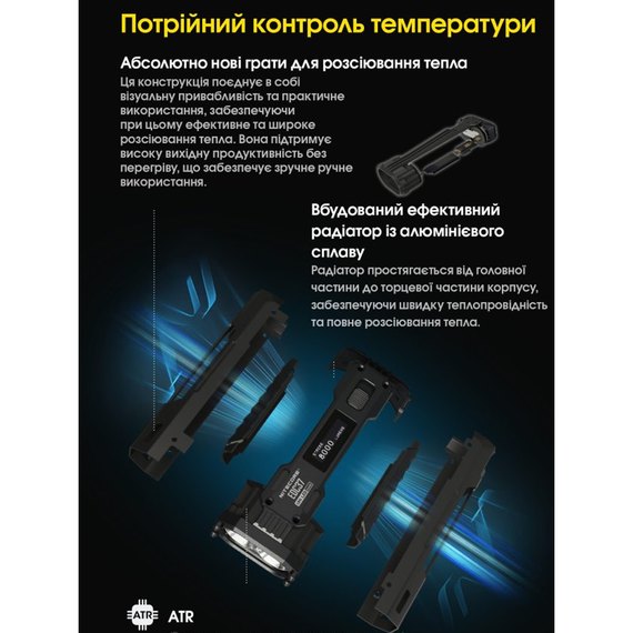 Фонарь ручной Nitecore EDC37 черный (6-1580), изображение 9