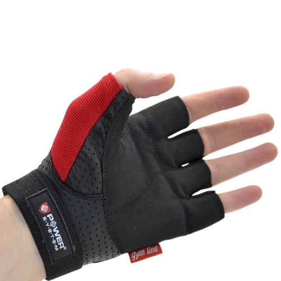 Перчатки для зала Power System PS-2500 Black/Red S (PS-2500_S_Black-red), Размер: S, Цвет: Чёрный/Красный, изображение 3