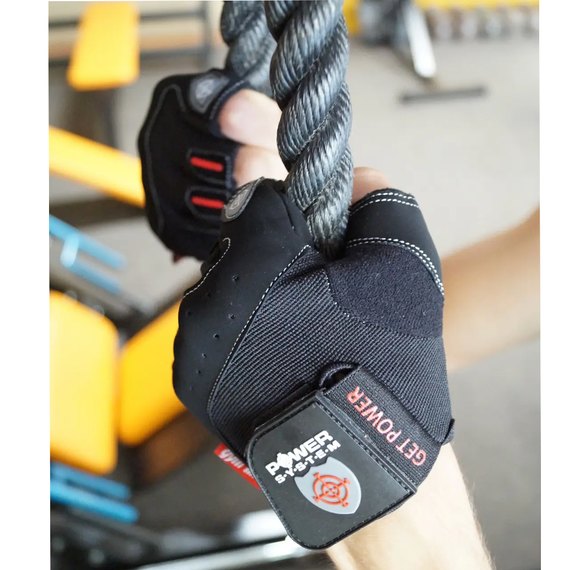 Рукавички для фітнесу Power System PS-2550 Black L (PS-2550_L_Black), Розмір: L, зображення 7