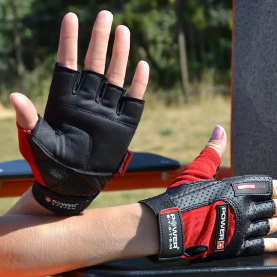Перчатки для зала Power System PS-2500 Black/Red L (PS-2500_L_Black-red), Размер: L, Цвет: Чёрный/Красный, изображение 8