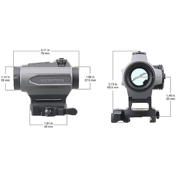 Коллиматорный прицел Vector Optics SRD 1X20 GRA 3 МОА (RDSL27), изображение 10