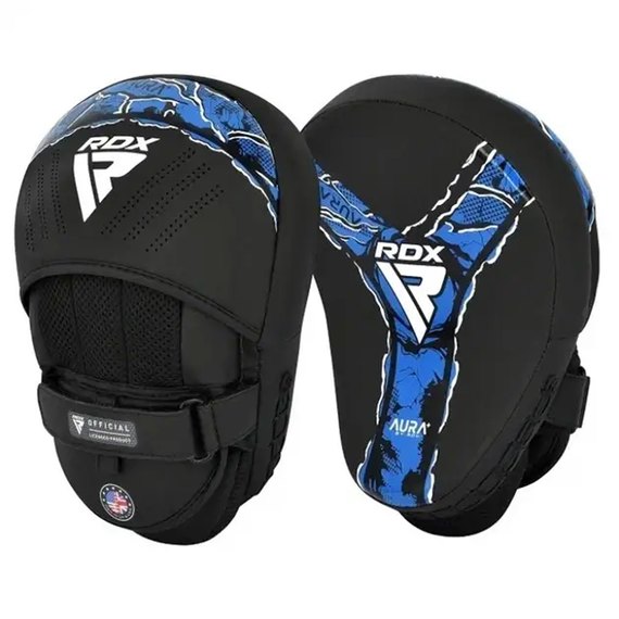 Лапы боксерские RDX Focus Pad Aura F17 Black/Blue (FPR-F17BU), Цвет: Чёрный/Синий