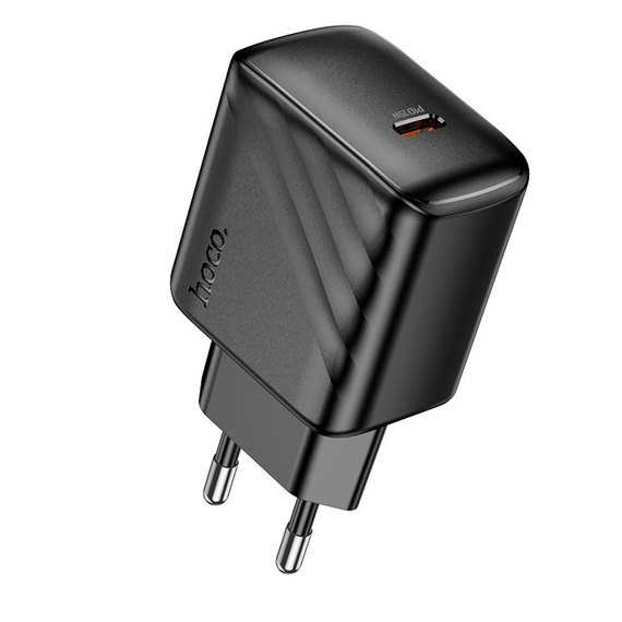 Зарядний пристрій HOCO Cable Puerto single-port charger CS24A 1Type-C, 25W/3A Black (6942007639750), зображення 3