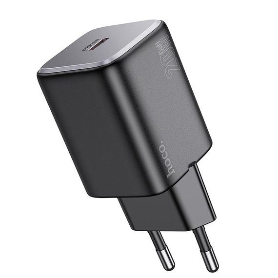 Зарядное устройство HOCO Mighty single port charger N40 1Type-C, 20W/3A, PD/QC Black (6942007616966), изображение 2