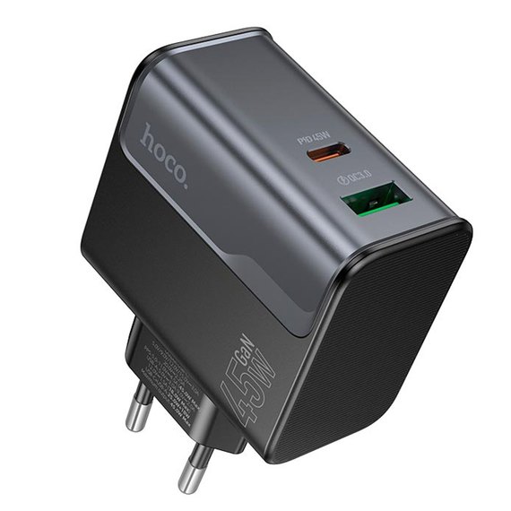 Зарядное устройство HOCO Star Speed charger CS74A 1Type-C/1USB, 3A/45W, PD/QC Black (6942007653848), Максимальная мощность, Вт: 45 Вт, изображение 2