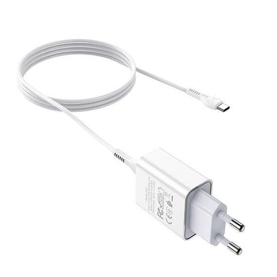 Зарядний пристрій HOCO Type-C cable Asombroso C81A 1USB, 2.1A White (000006087), зображення 3