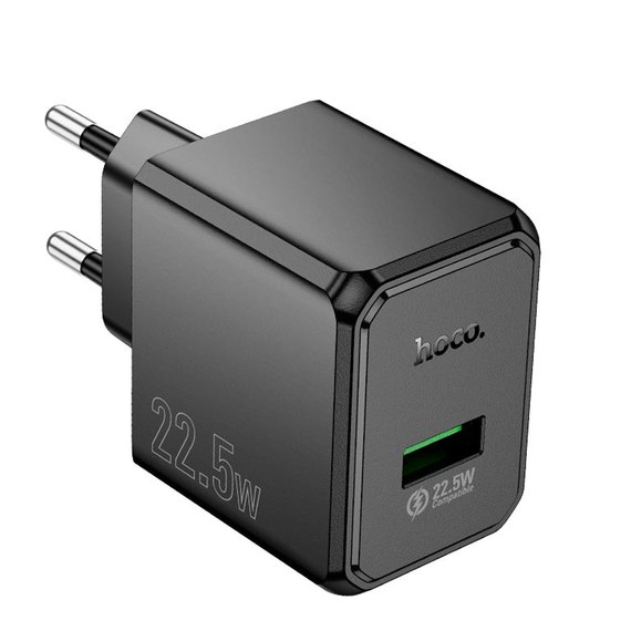 Зарядний пристрій HOCO Wish single port multi-protocol charger CS17A 1USB, 22.5W/3A Black (6942007638401), зображення 2