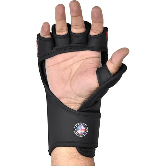 Перчатки для ММА RDX F17 Grappling Gloves Aura Black/Red XL (GGR-F17BR), Размер: XL, Цвет: Чёрный/Красный, изображение 3