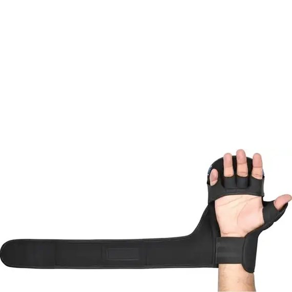 Перчатки для ММА RDX F17 Grappling Gloves Shooter Aura Black/Blue S (GSR-F17BU), Размер: S, Цвет: Чёрный/Синий, изображение 4