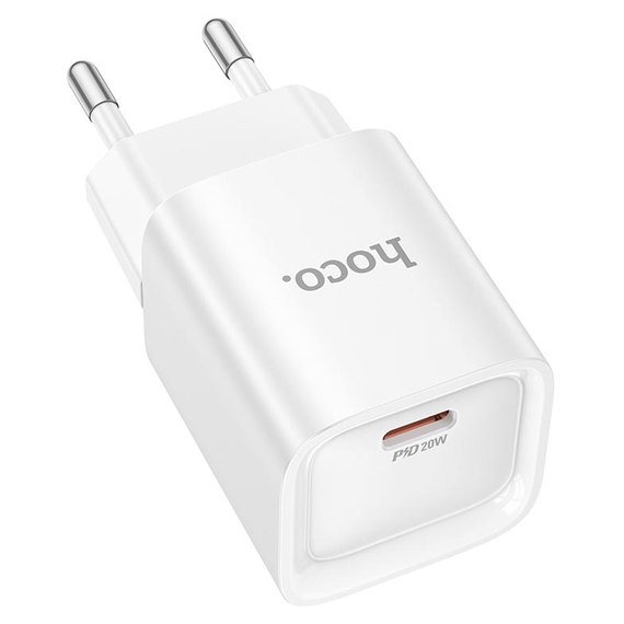 Зарядний пристрій HOCO Charm single port PD charger C146A 1Type-C, 20W/3A, PD/QC White (6942007630245)