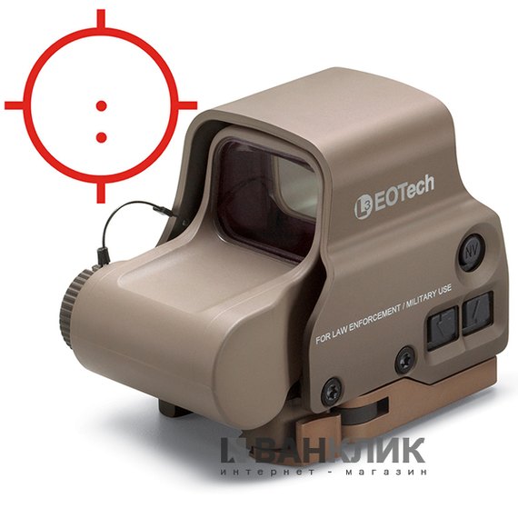 Коллиматорный прицел EOTech 65MOA/1MOA с боковыми кнопками (EXPS3-0TAN)