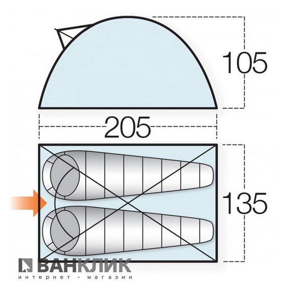 Палатка Vango Beat 200 Apple Green 925350