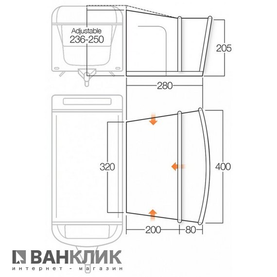 Палатка Vango Sonoma II 400 Grey Violet 925270