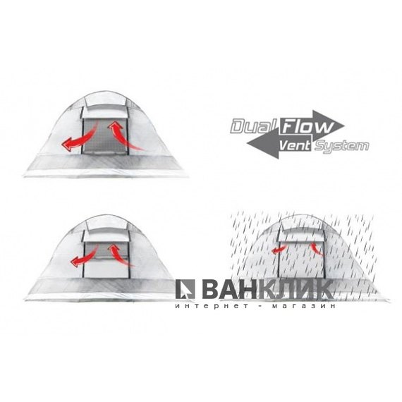 Палатка High Peak Durban 5 (Grey/Blue) 925403
