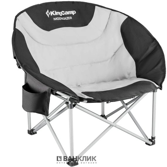 Стул KingCamp Deluxe Moon Chair Black/grey KC3889, изображение 2