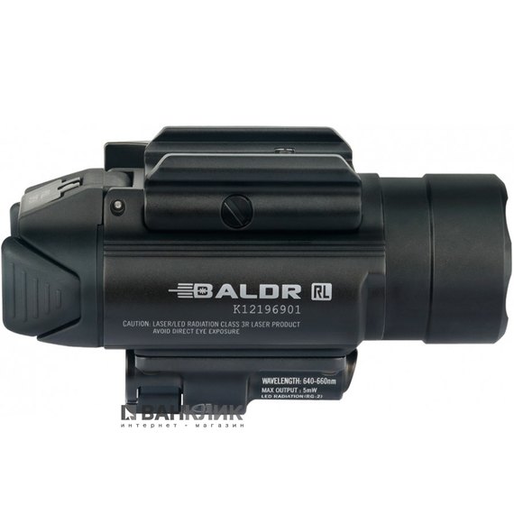 Ліхтар Olight Baldr RL ЛЦВ, червоний лазер, чорний (BALDR RL), зображення 4