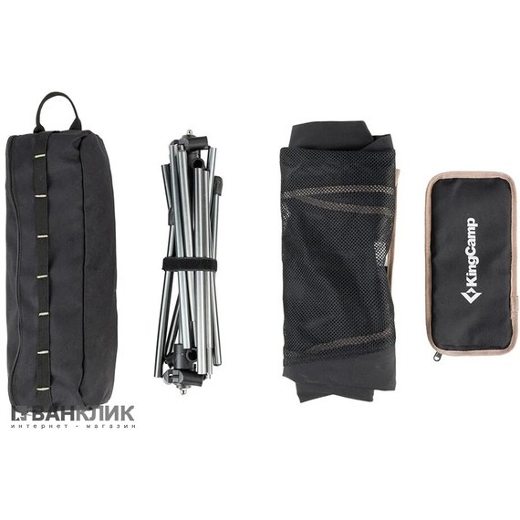 Раскладное кресло KingCamp High-backed folding chair black KC3950, изображение 5