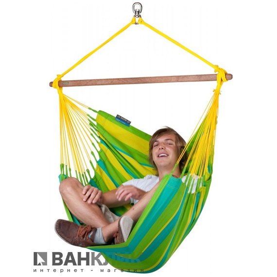 Стул-гамак со стойкой La Siesta lime SNC144ROA168, Цвет: Жёлтый, изображение 3