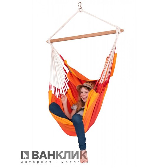 Стул-гамак со стойкой La Siesta volcamo ORC142MEA129, Цвет: Оранжевый, изображение 3