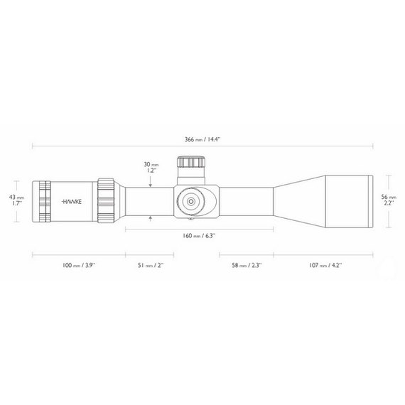 Прицел оптический Hawke Sidewinder 4-16x50 SF (SR PRO IR) 925707, изображение 6