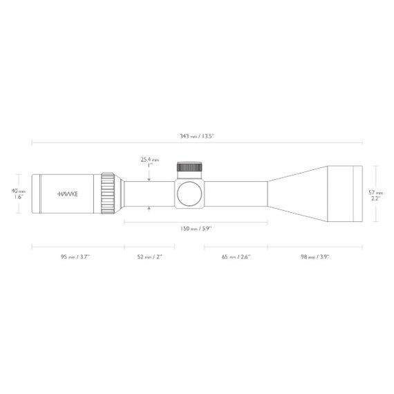 Приціл оптичний Hawke Vantage IR 3-9x50 (Rimfire .22 LR Subsonic R / G) 922114, зображення 3
