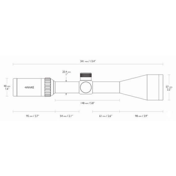 Приціл оптичний Hawke Vantage IR 4-12x50 (Mil Dot R / G) 925181, зображення 4