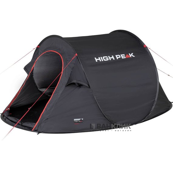 Палатка High Peak Vision 2 (Black) 928262, Цвет: Чёрный, изображение 4