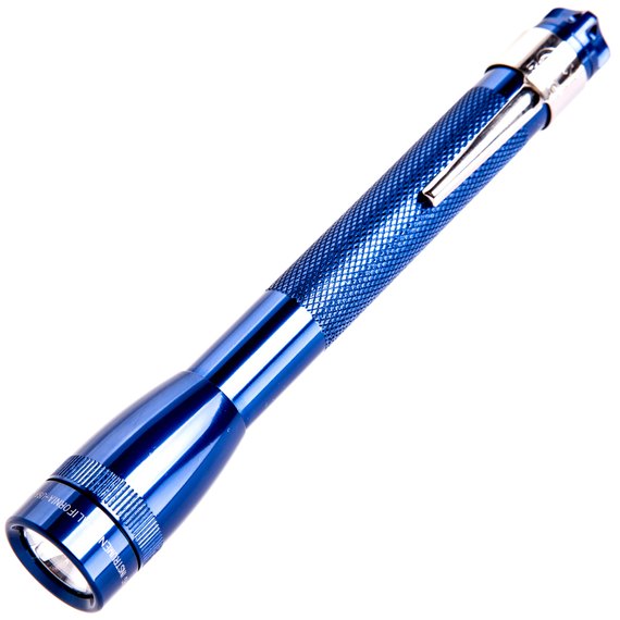 Фонарь Mini Maglite AAA (голубой), карманный клип и 2 батареи (M3А116R)
