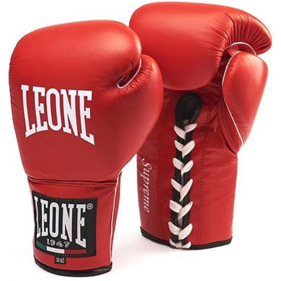 Боксерские перчатки Leone Supreme Red 8 ун. (1589_500029), Вес: 8 унций