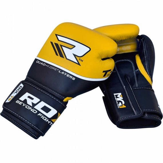 Боксерські рукавички RDX Quad Kore Yellow 10 ун. (877_10126), зображення 3