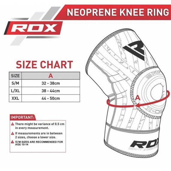 Наколенник спортивний неопреновий RDX New L / XL 1 шт (161_10908), Розмір: L/XL, зображення 3