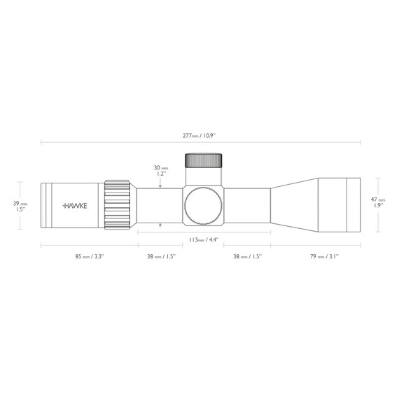 Прицел Hawke Airmax Compact 4-16х44 SF, 30mm, сетка AMX, подсветка (13210), изображение 6