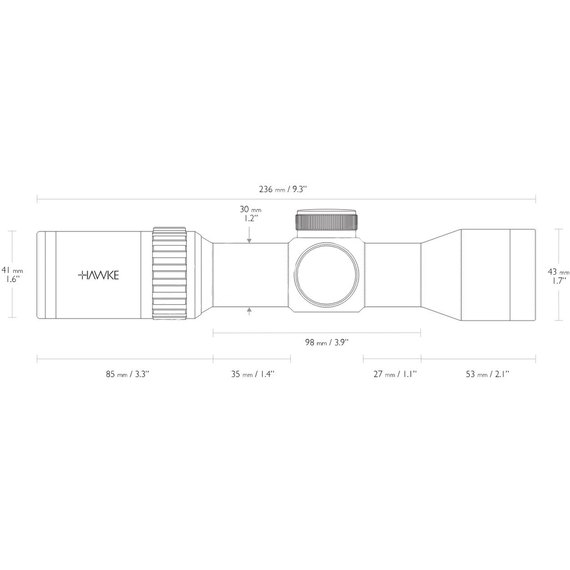 Прицел Hawke Compact 1.5-6x36, 30 мм, XB30 SR (12226), изображение 3