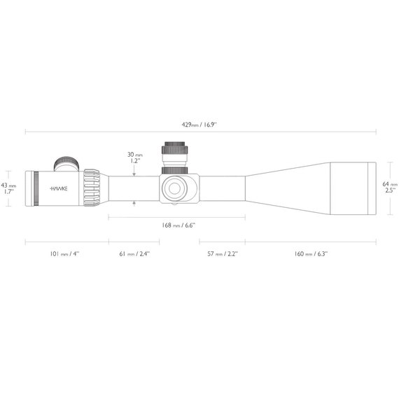 Прицел Hawke SIDEWINDER 8-40х56 SF ED, 30 мм, TMX, изображение 2