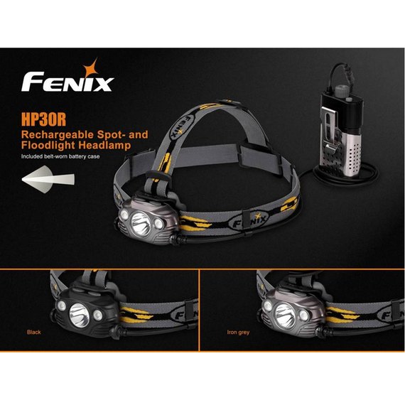 Фонарь налобный Fenix HP30Rgrey серый, изображение 6