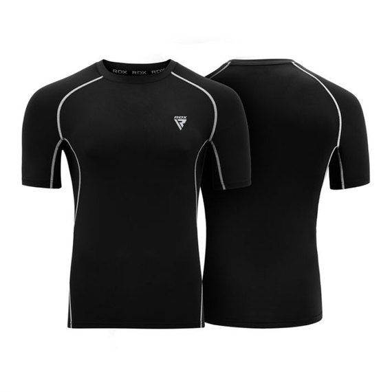 Рашгард с коротким рукавом RDX Lycra Black 2XL (2685_40283), Размер: 2XL, изображение 3