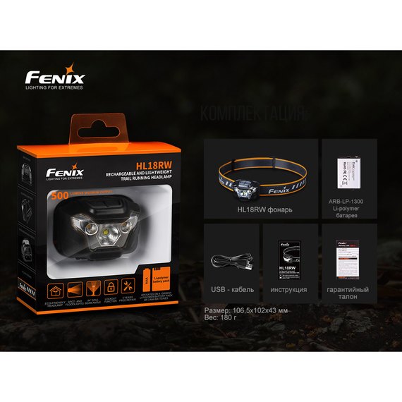 Фонарь налобный Fenix HL18RW, изображение 8