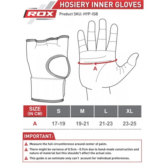 Бинт-перчатка RDX Inner Gel Blue XL (63_10408), Размер: XL, Цвет: Синий, изображение 6