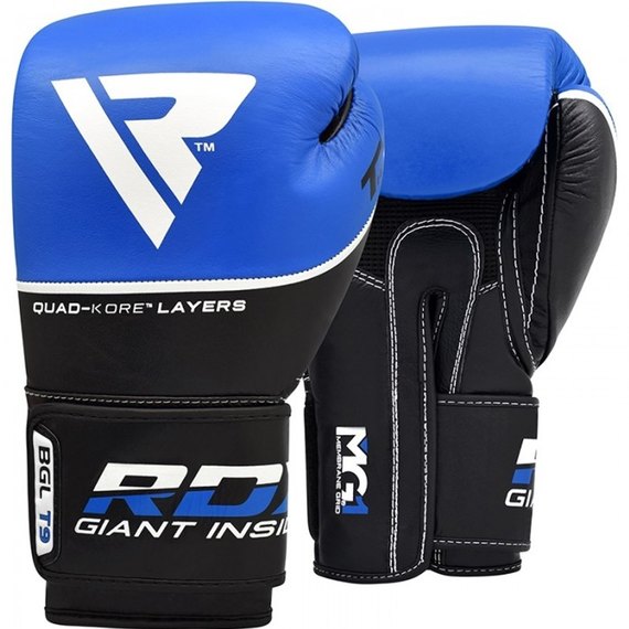 Боксерские перчатки RDX Quad Kore Blue 12 ун. (894_10127), Вес: 12 унций