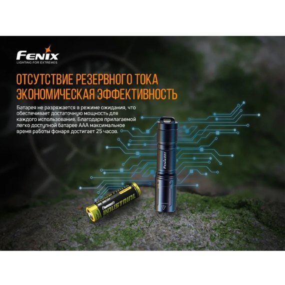 Фонарь ручной Fenix E01 V2.0 голубой (E01V20blue), изображение 2