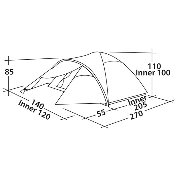 Палатка Easy Camp Quasar 200 Teal Green 928490, изображение 2
