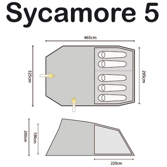 Палатка Highlander Sycamore 5 Meadow 927933, изображение 8